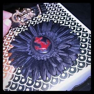 Hair flower. Rockabilly, pin up, anchor